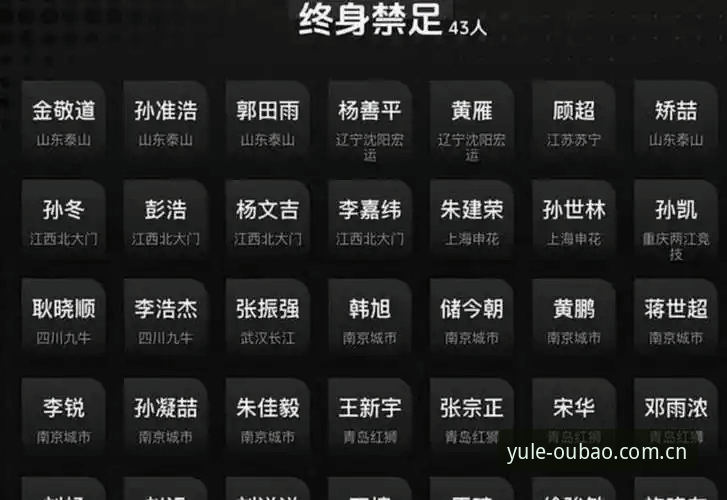 欧宝娱乐app官方下载 中国足协第三批禁足名单解读教程:在欧宝体育平台了解赛事背后的故事